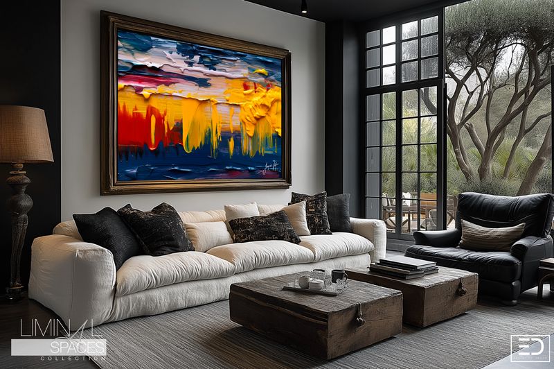The Last Hour Before Dark. Original Abstract Impasto Art Canvas Print