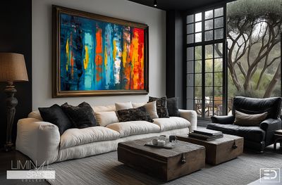 Everything Falling, Nothing Breaking. Original Abstract Impasto Art Canvas Print
