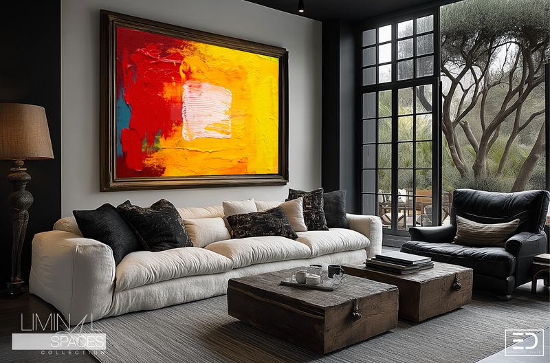 The Sun Before It Decides to Burn. Original Abstract Impasto Art Canvas Print