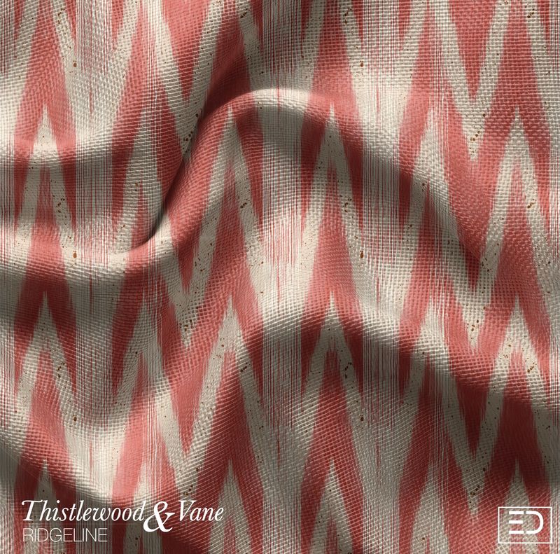 Haze Ikat Chevron Fabric: Dusty Rose, Rust & Cream | Ridgeline Collection Haze Ikat Chevron Fabric: Dusty Rose, Rust & Cream | Ridgeline Collection