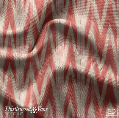 Haze Ikat Chevron Fabric: Dusty Rose, Rust & Cream | Ridgeline Collection Haze Ikat Chevron Fabric: Dusty Rose, Rust & Cream | Ridgeline Collection