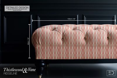 Haze Ikat Chevron Fabric: Dusty Rose, Rust & Cream | Ridgeline Collection