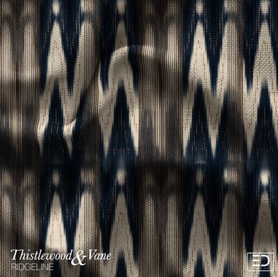 Current Ikat Chevron Fabric: Charcoal, Navy & Cream | Ridgeline Collection Current Ikat Chevron Fabric: Charcoal, Navy & Cream | Ridgeline Collection