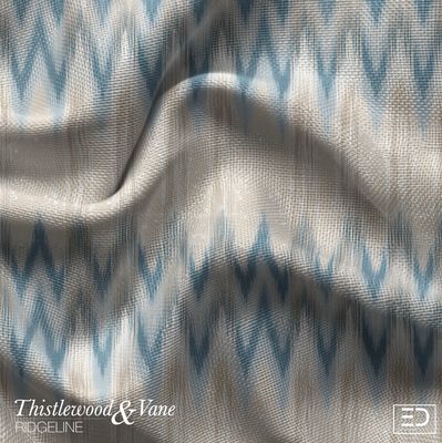 Static Ikat Chevron Fabric: Pale Blue, Warm Grey & Cream | Ridgeline Collection Static Ikat Chevron Fabric: Pale Blue, Warm Grey & Cream | Ridgeline Collection