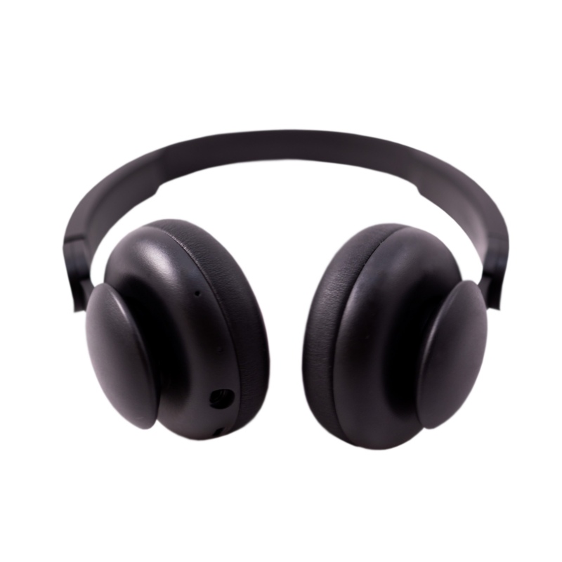 . Black Wireless Over-ear Noise Canceling Headphones with Microphone