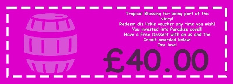 Limited £40.00 Paradise cove gift voucher Limited £40.00 Paradise cove gift voucher
