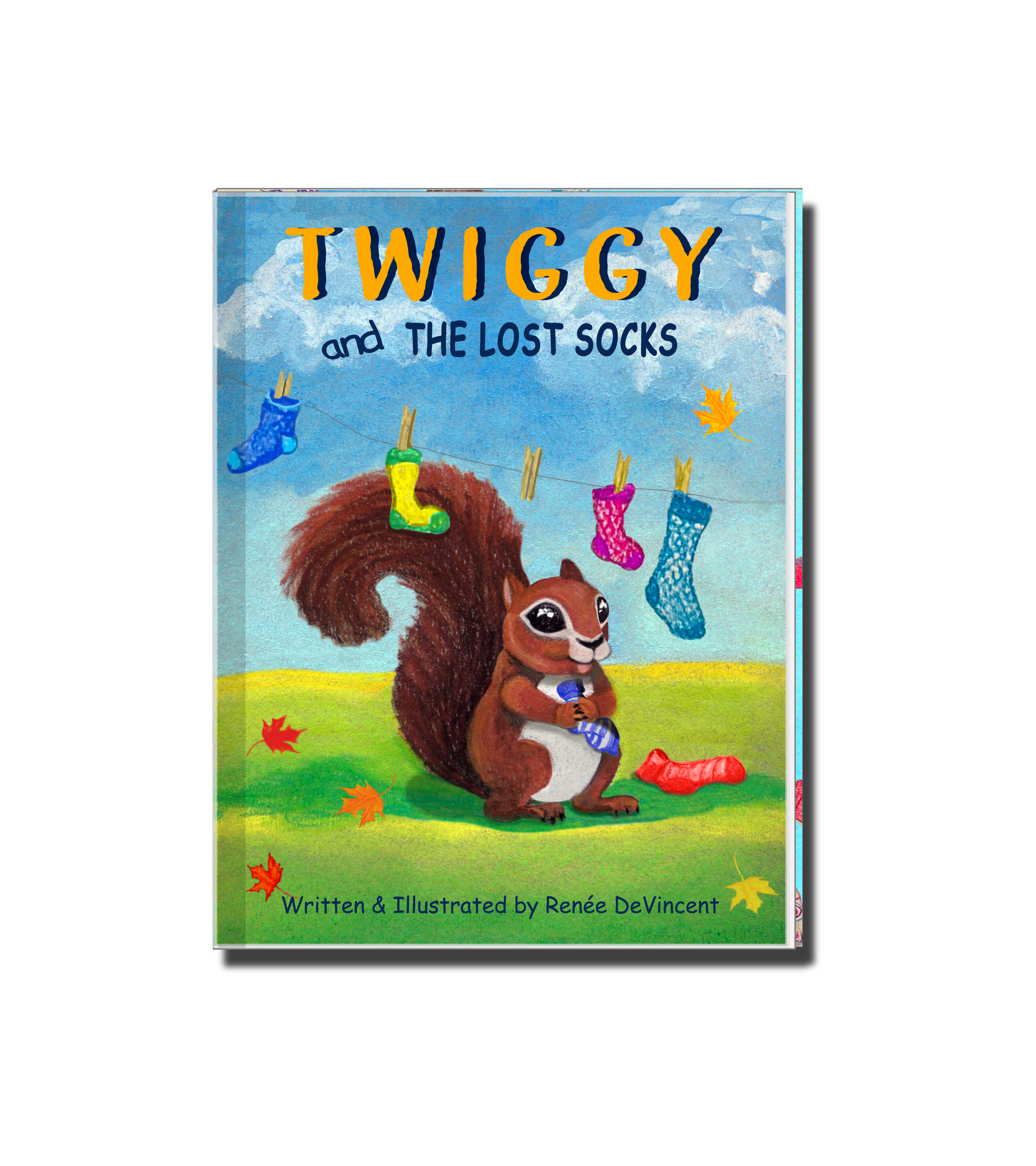 Twiggy and the Lost Socks Gift Bundle. This gift bundle for boys and girls will be treasured for years to come. Give the gift of reading to a child or new parent in your life. The gift set includes a children's book about an adventurous squirrel (signed hardcopy), a stuffed Twiggy squirrel, a variety set of Twiggy stickers, and a set of pink and blue Twiggy bookmarks with tassels.