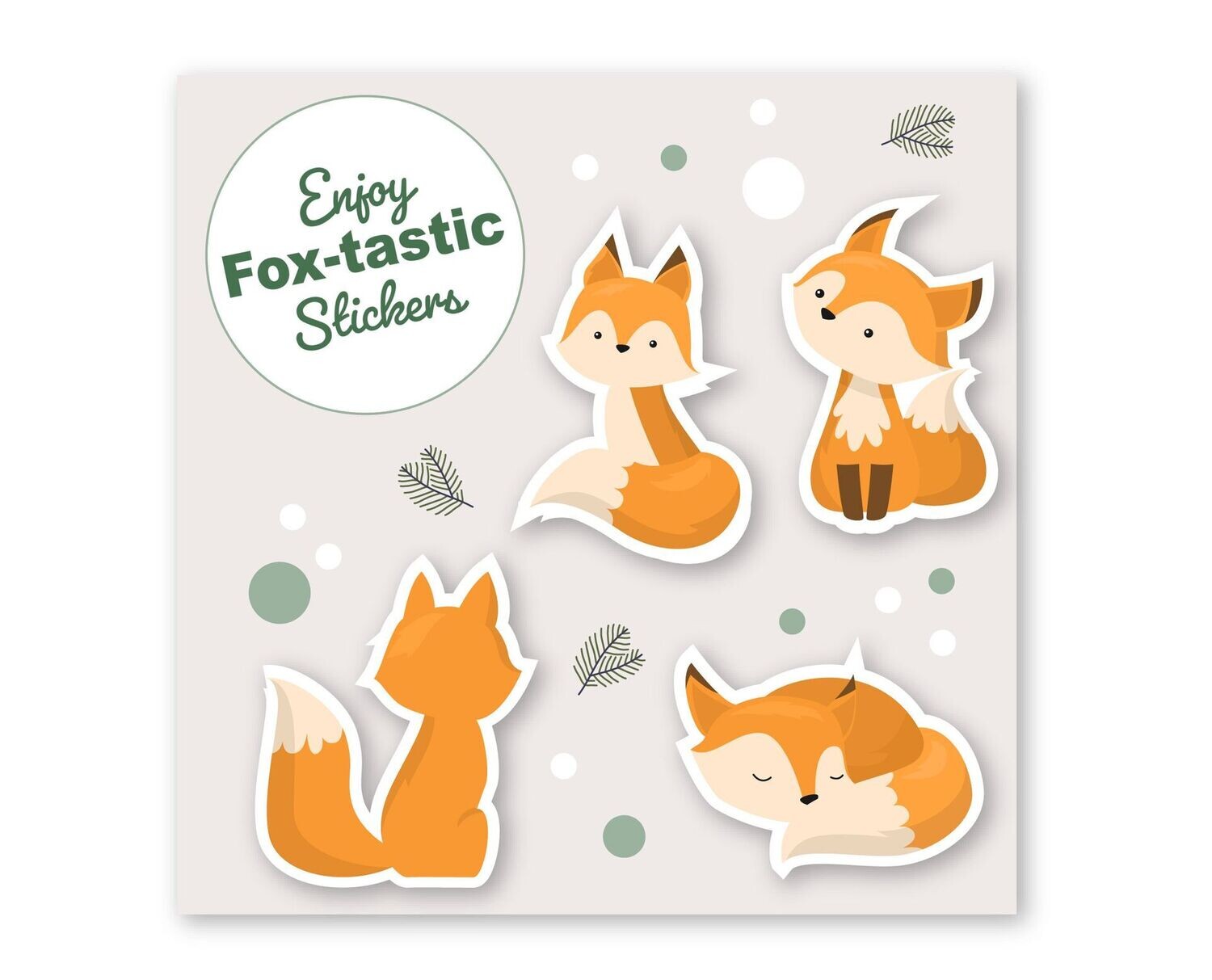 Fox—tastic Stickers