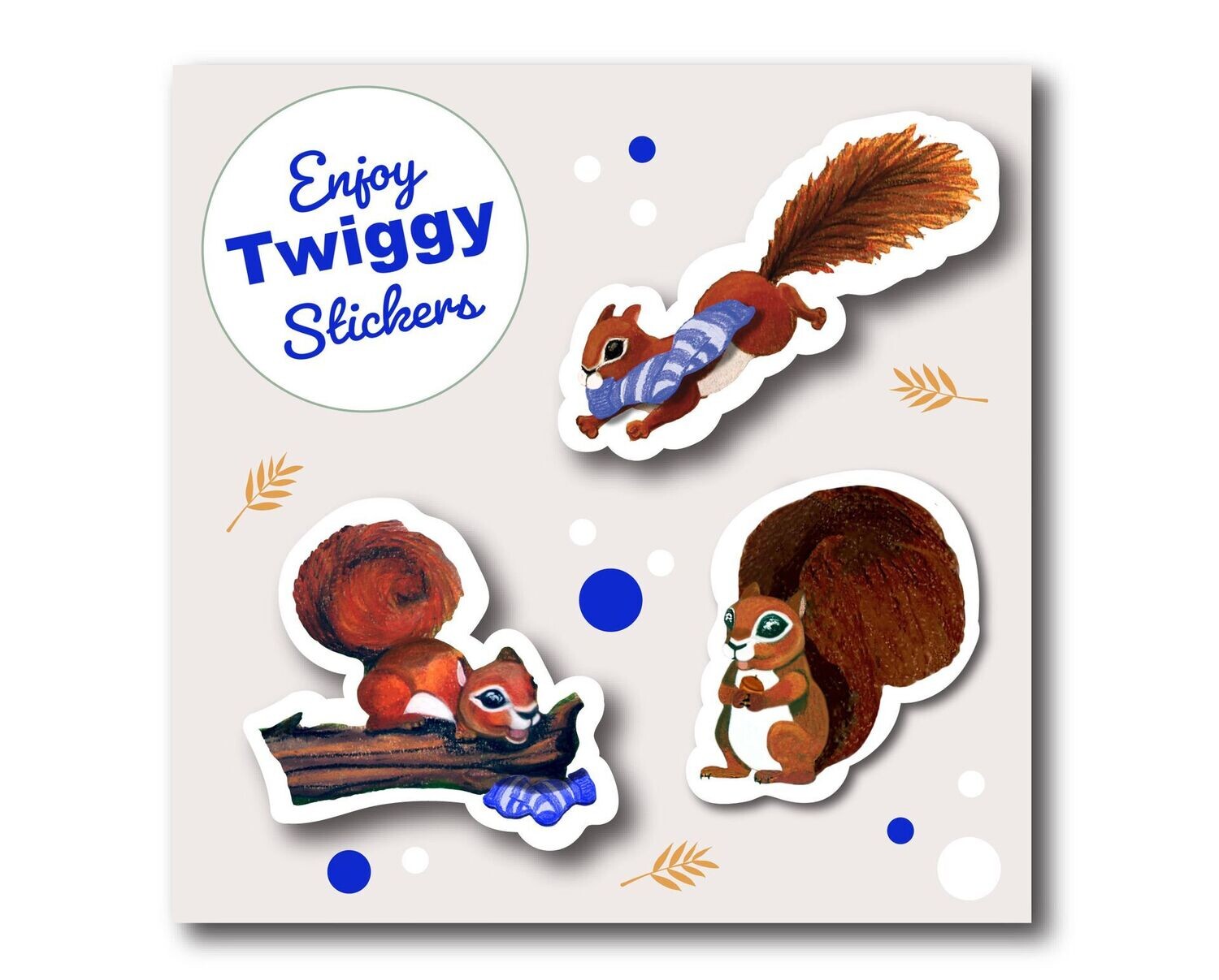Twiggy Stickers-Set of 3
