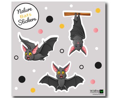 Backyard  Wildlife Stickers-Bats