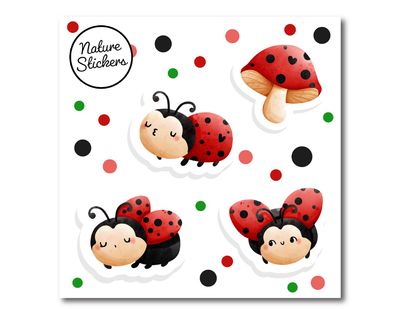 Backyard Animal Stickers-Ladybugs