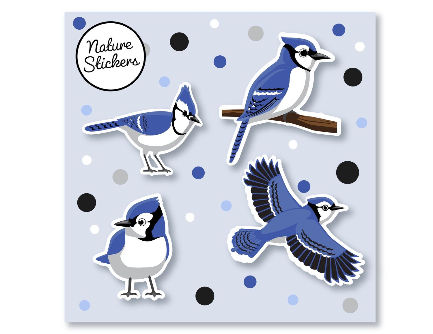 Backyard Animal Stickers-Blue Jay