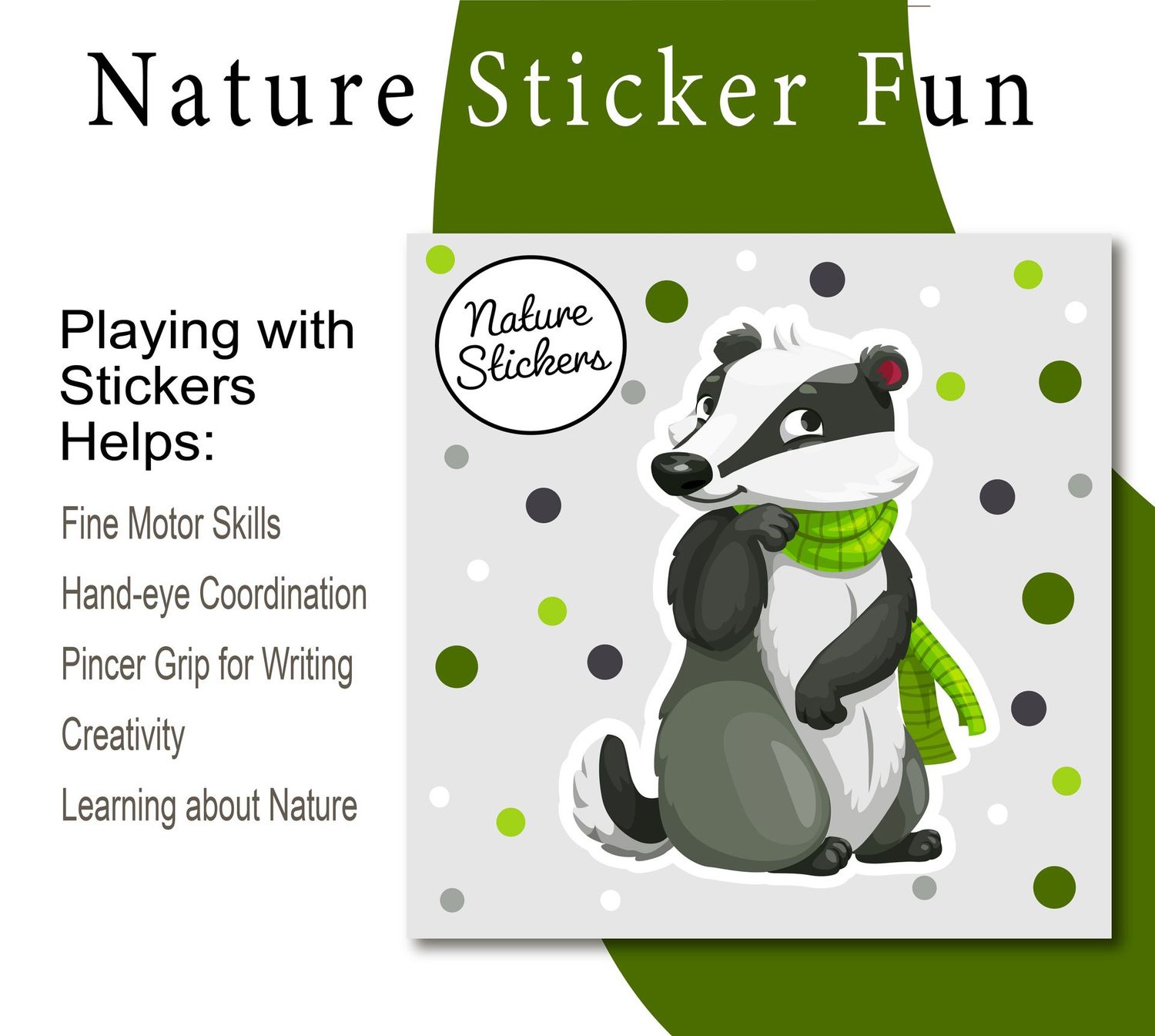Jumbo Backyard Nature Stickers. 