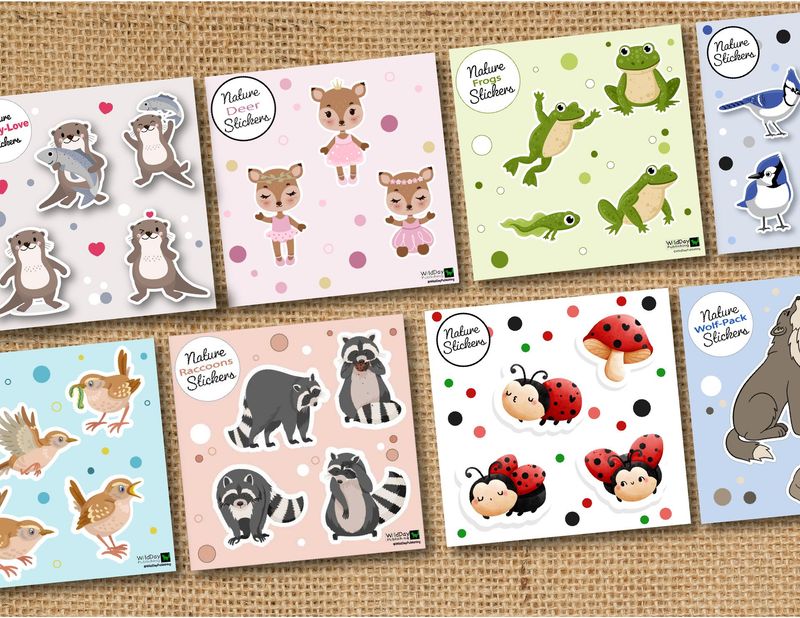 Backyard Animal Sticker Sets Backyard Nature Sticker Sets