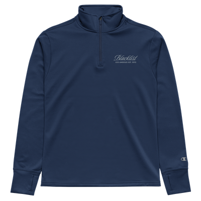 "Lux" Embroidered Quarter Zip Pullover