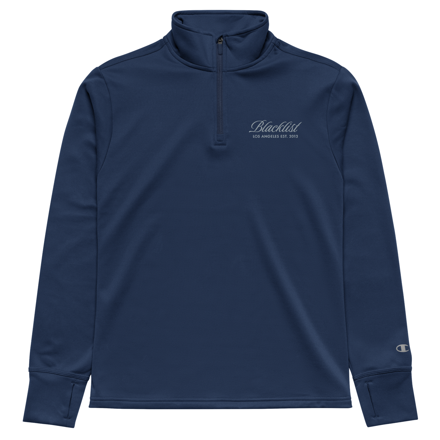 "Lux" Embroidered Quarter Zip Pullover