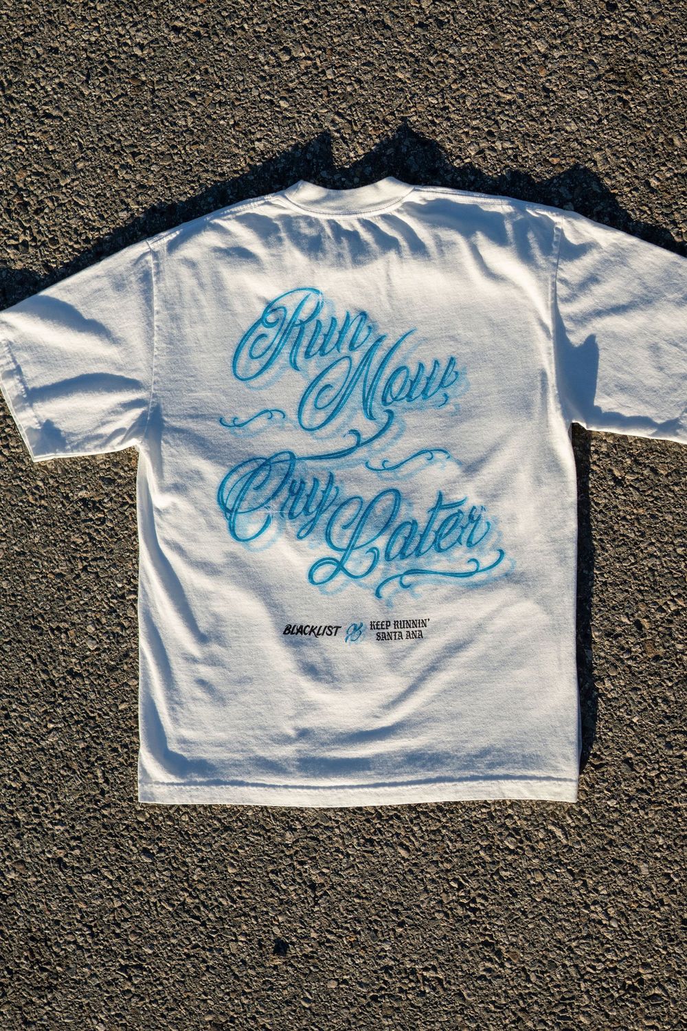 "Run Now, Cry Later" Crew Neck T-Shirt