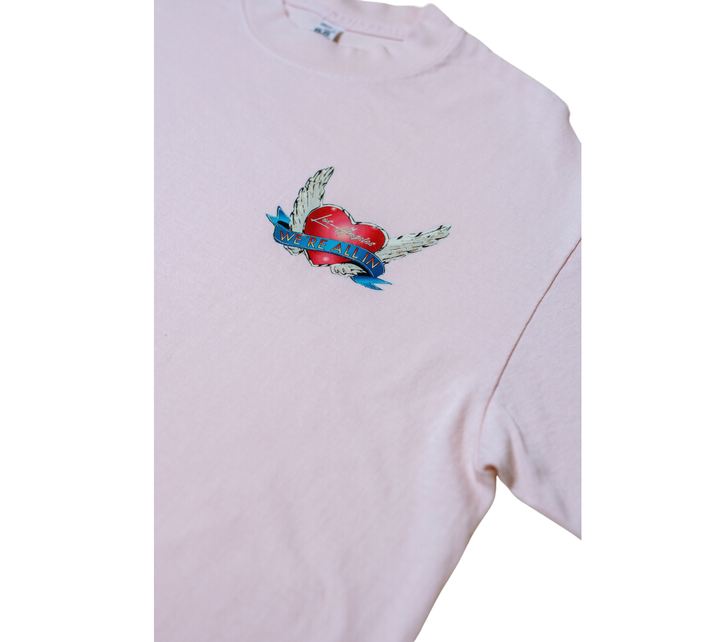 "HNW" Heavyweight T-Shirt (Light Pink)