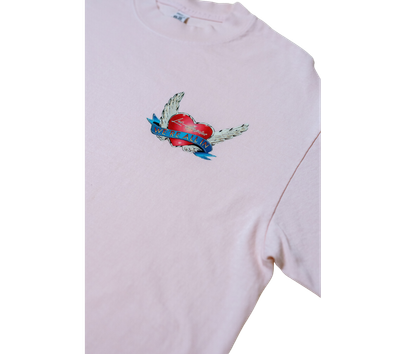 "HNW" Heavyweight T-Shirt (Light Pink)