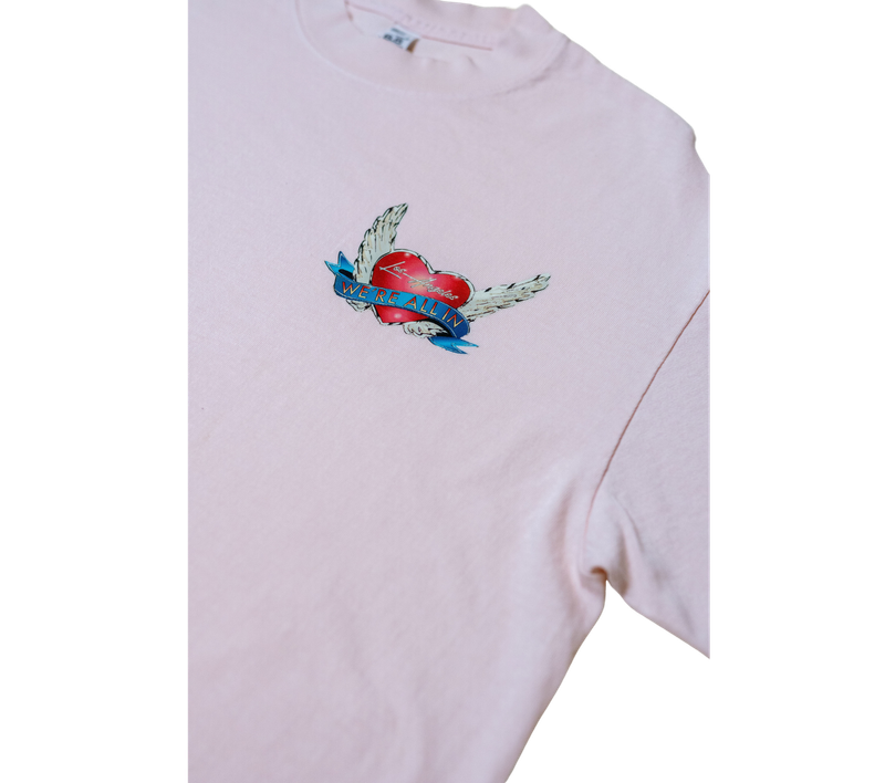 "HNW" Heavyweight T-Shirt (Light Pink)
