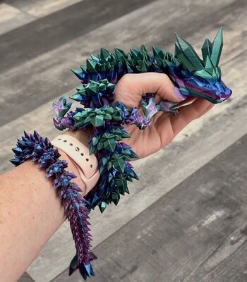 3D Printed 12.5&quot; Crystal Dragon