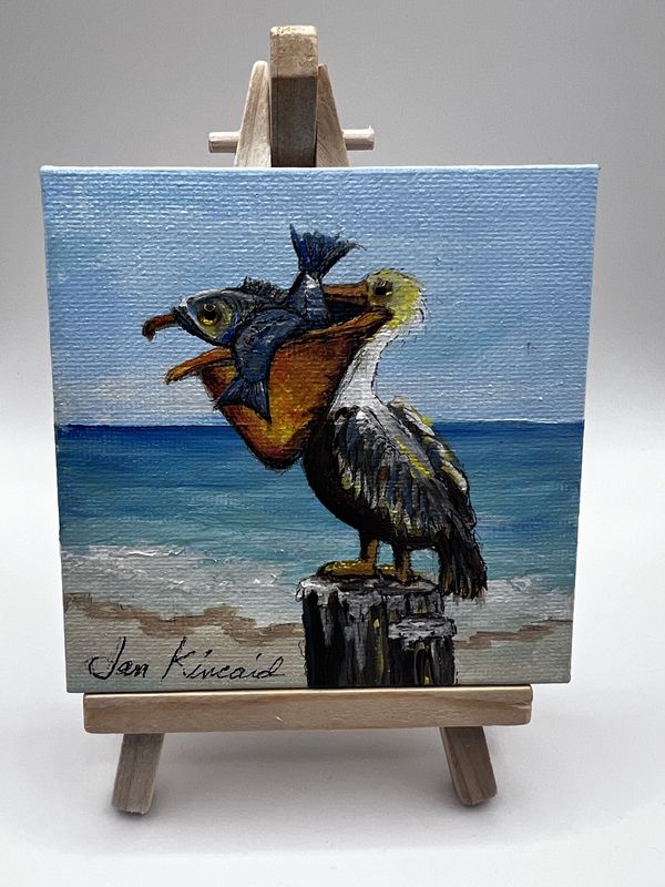 4 x 4 Canvas w/ Easel - Jan Kincaid