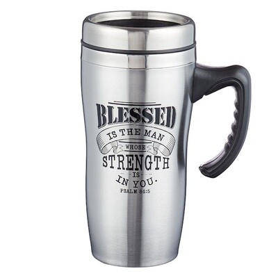 Blessed is the Man travel mug