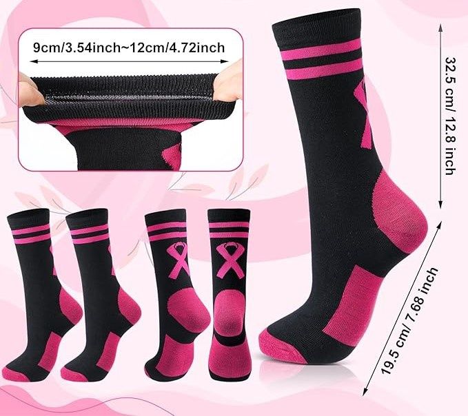 Breast cancer socks