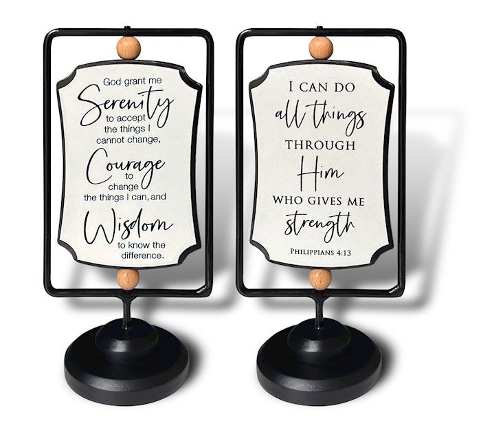 Swivel Plaque - Serenity Prayer / I Can Do All Things