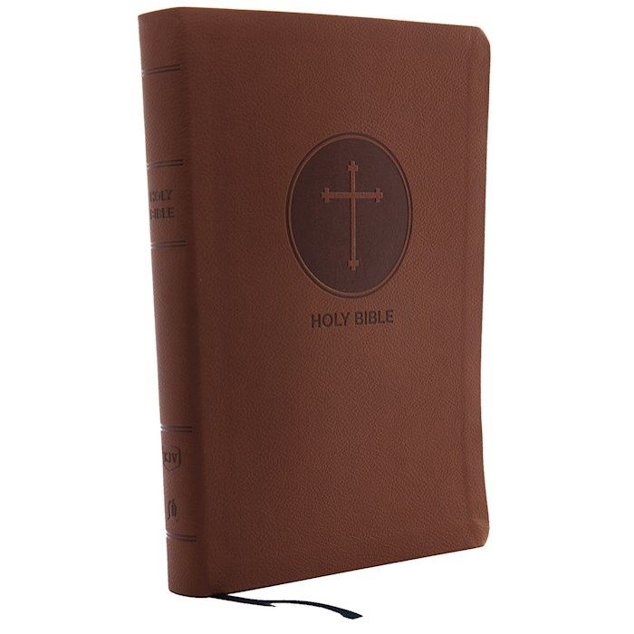 KJV Giant Print Reference Bible Brown Leathersoft