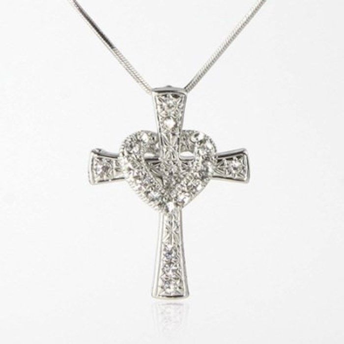 Crystal Cross with Necklace