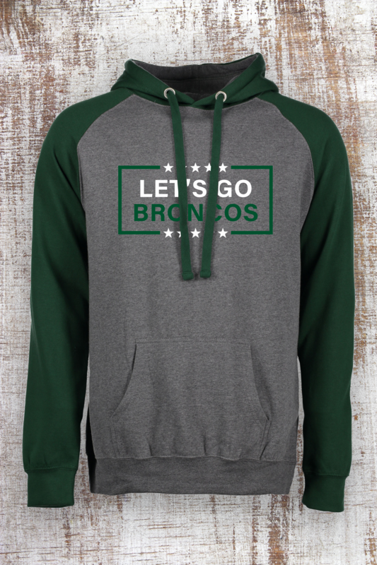 Let&#39;s Go Broncos Color Block Hoodie