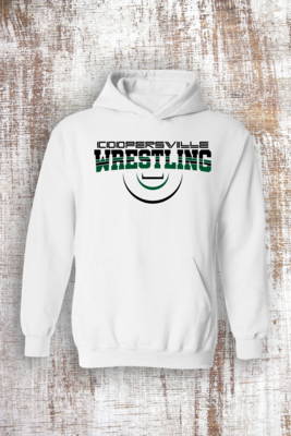 Wrestling black-green Sweatshirt - hooded and crew, Color: White hooded