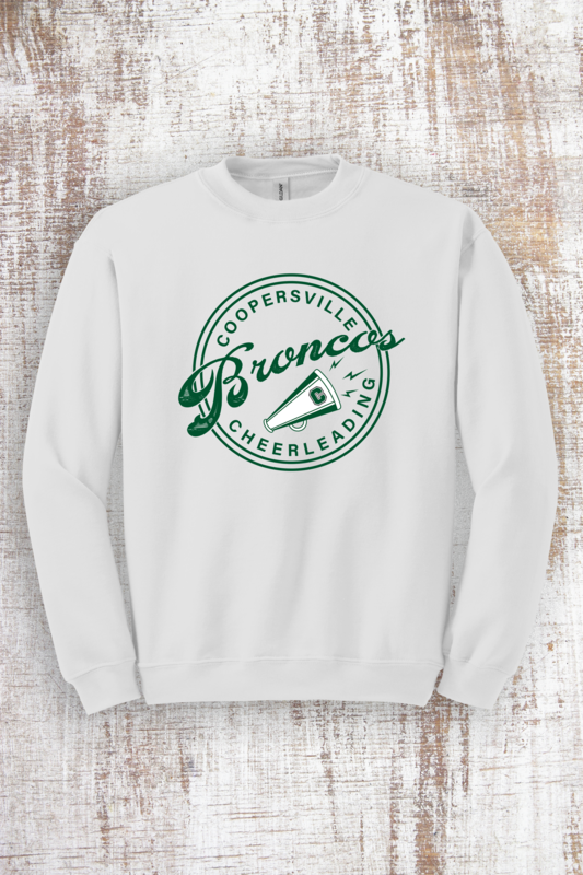 Broncos Circle Cheer Hooded and Crew Sweatshirt