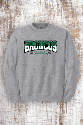 Broncos Chevron Cheer Hooded and Crew Sweatshirt