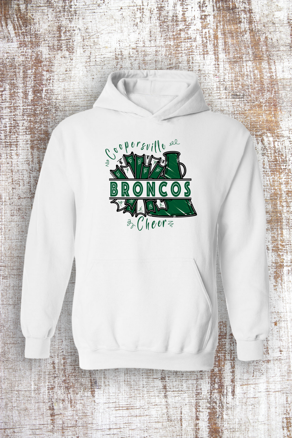 Youth Unisex Cheer Springs Hoodie, Color: White