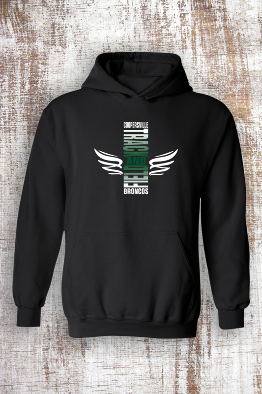 Track and Field Wings Hoodie, Color: Black