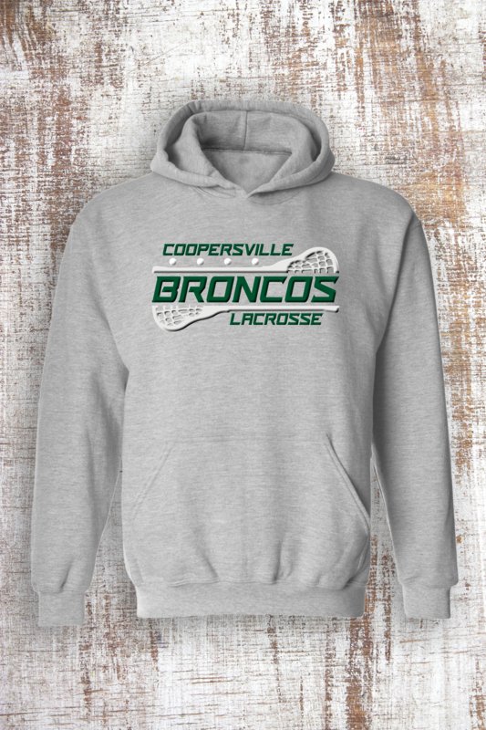 Coopersville Lacrosse Sticks Sweatshirt - hooded and crew
