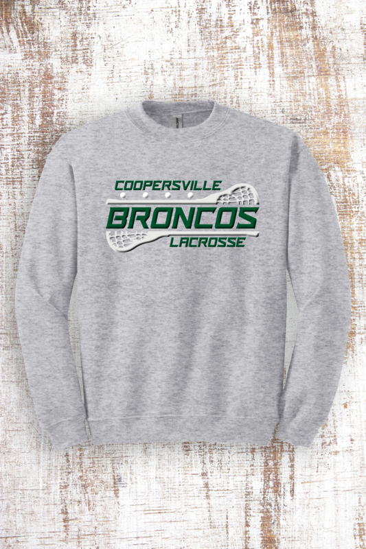 Coopersville Lacrosse Sticks Sweatshirt - hooded and crew