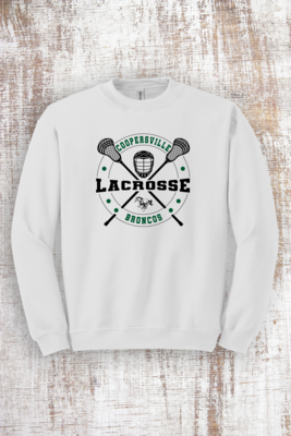 Coopersville Lacrosse Cross Sticks Sweatshirt - hooded and crew