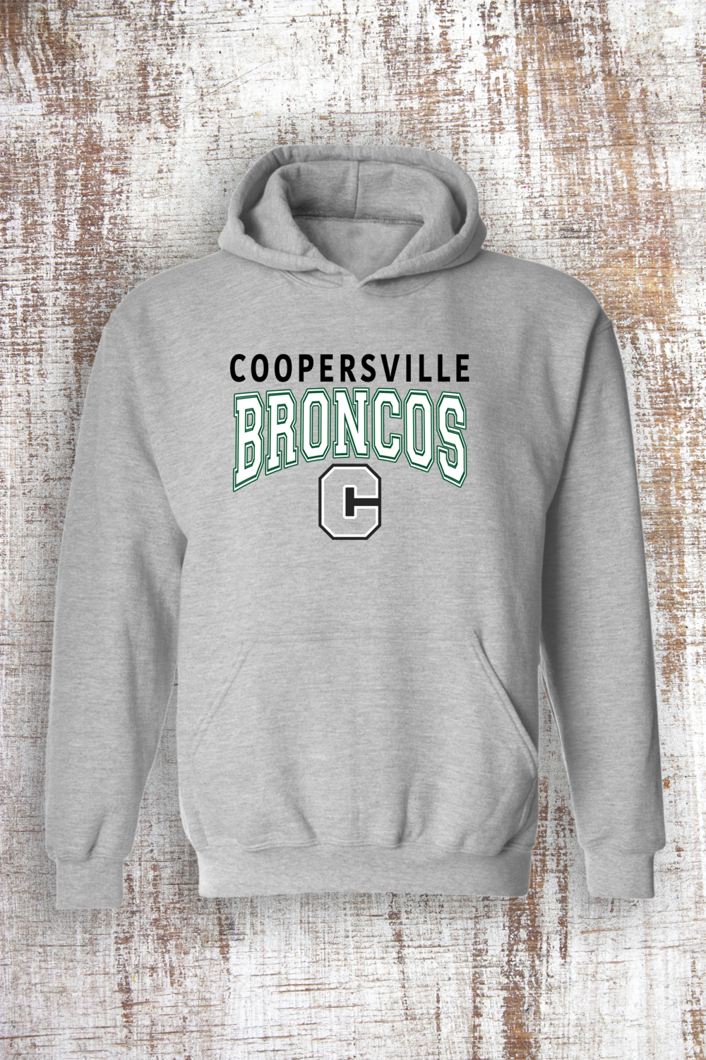 Varsity C sweatshirt - hooded and crew, Color: Sport Grey hooded