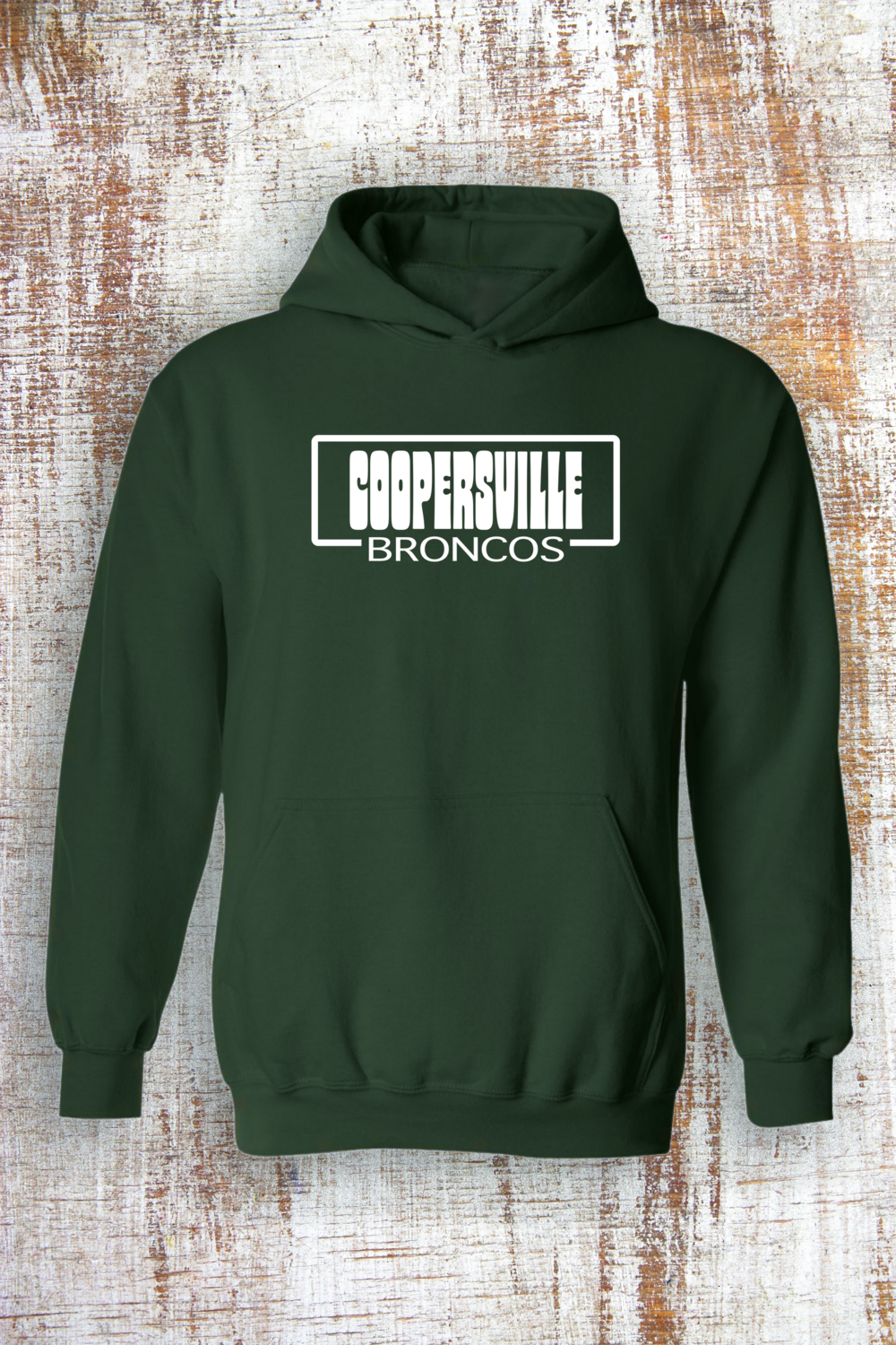 Balloon Font Sweatshirt - hooded and crew, Color: Forest green hooded
