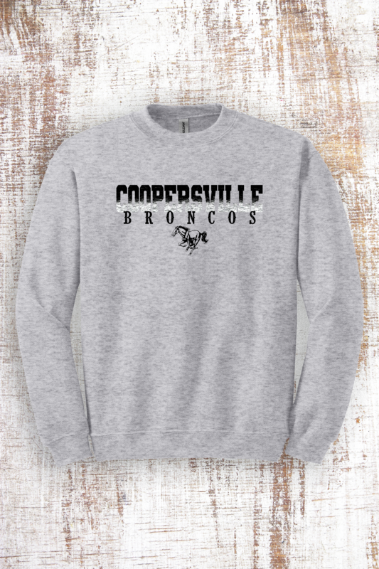 Western Coopersville Broncos Sweatshirt - hooded and crew