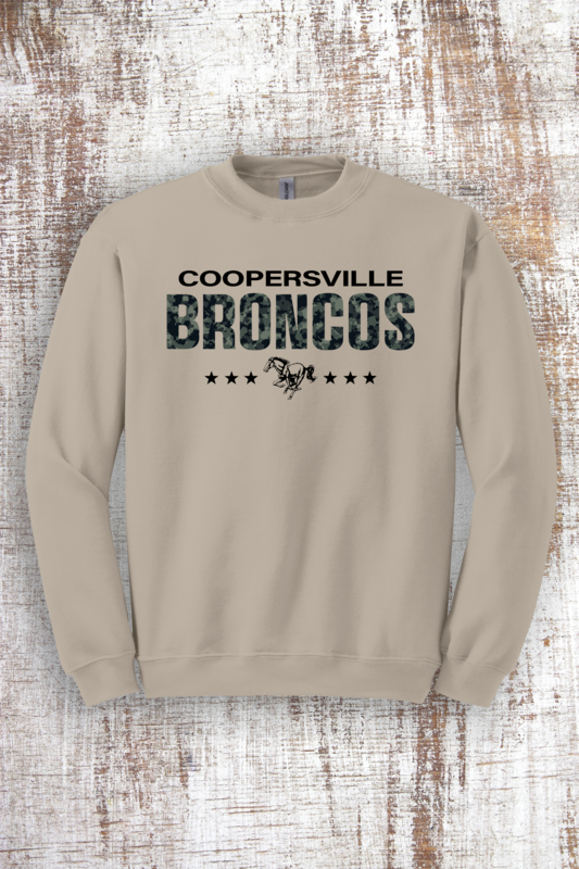 Camo Stars Sweatshirt - hooded and crew