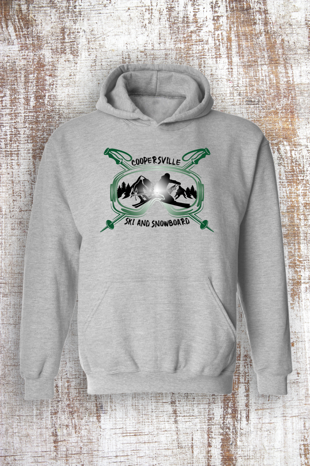 Coopersville Ski and Snowboard Mask Hoodie, Color: Sport Grey