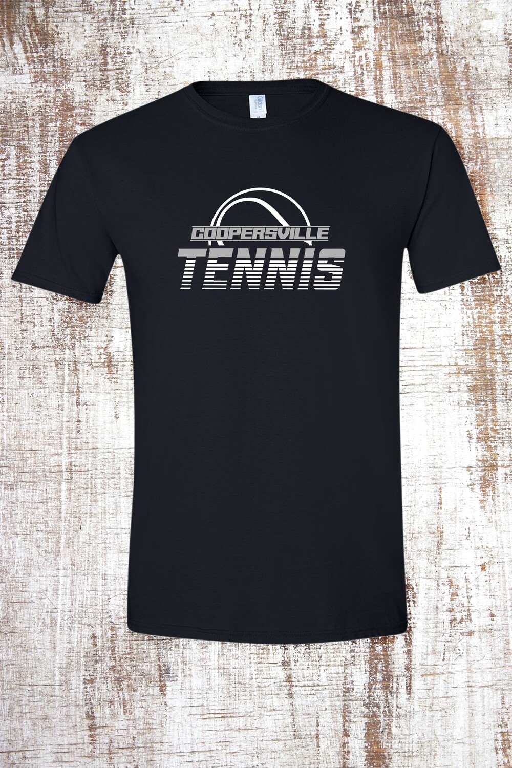 Coopersville Tennis Short Sleeve T-Shirt, Color: Black