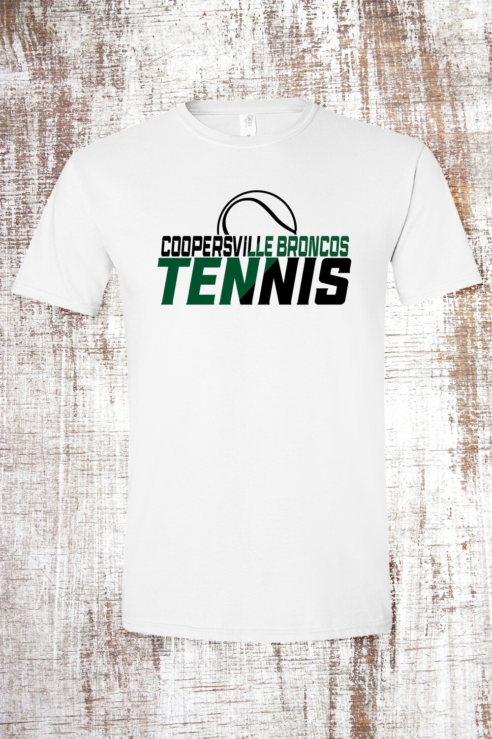 Tennis Slant Short Sleeve T-Shirt, Color: White