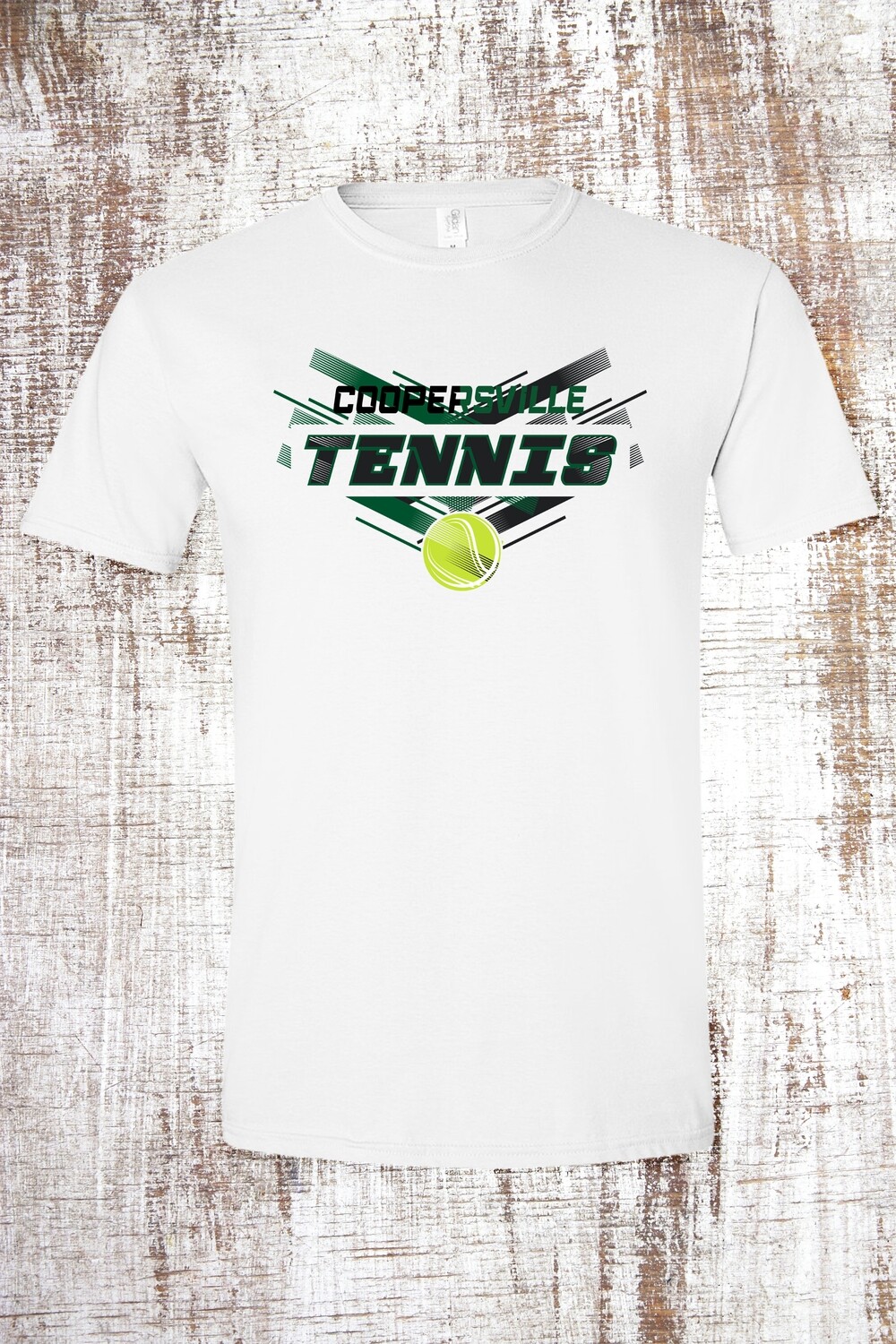 Tennis V Short Sleeve T-Shirt, Color: White