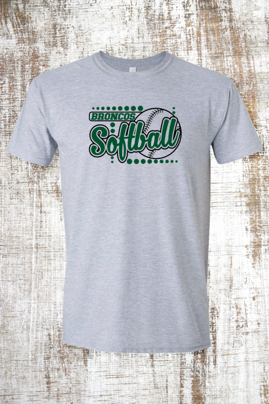 Broncos Softball Short Sleeve T-Shirt