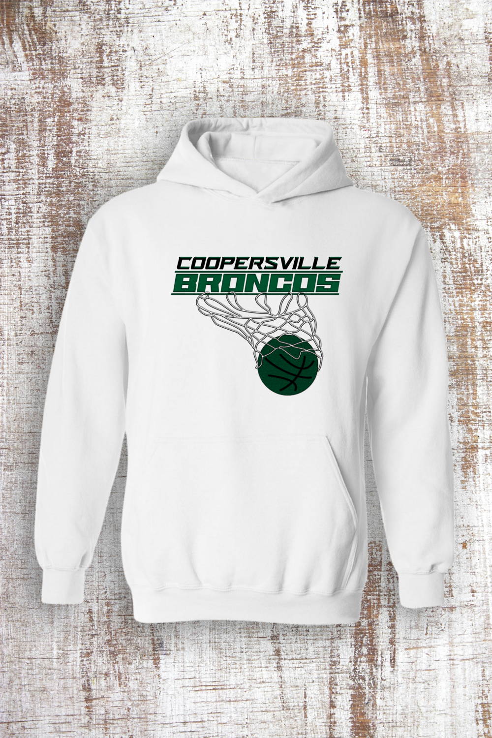 Basketball Net Sweatshirt - hooded and crew, Color: White, Sweatshirt Style: Hooded